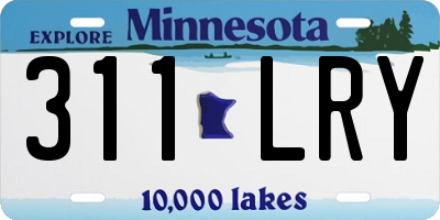 MN license plate 311LRY