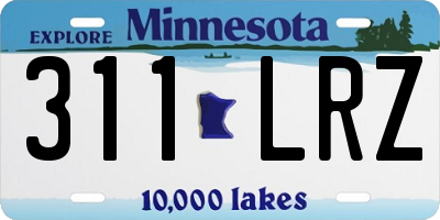 MN license plate 311LRZ