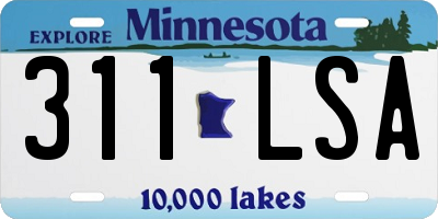 MN license plate 311LSA