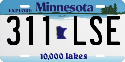 MN license plate 311LSE