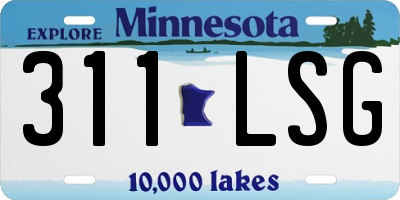 MN license plate 311LSG