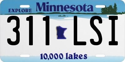 MN license plate 311LSI
