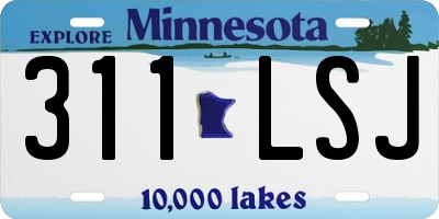 MN license plate 311LSJ