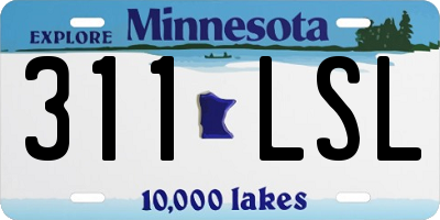 MN license plate 311LSL