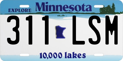 MN license plate 311LSM