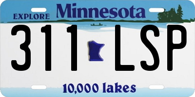 MN license plate 311LSP