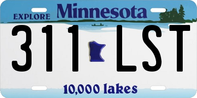 MN license plate 311LST