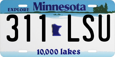 MN license plate 311LSU