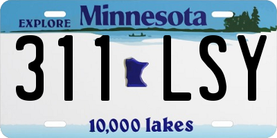 MN license plate 311LSY
