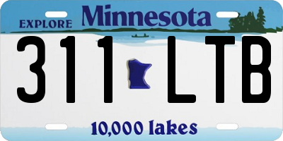 MN license plate 311LTB