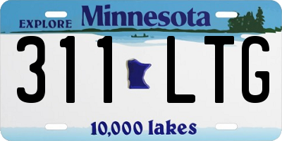 MN license plate 311LTG