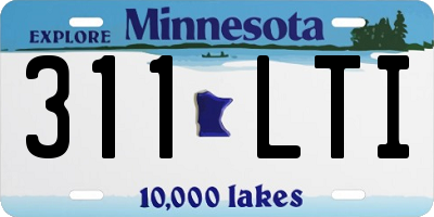 MN license plate 311LTI