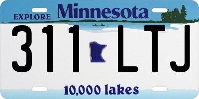 MN license plate 311LTJ