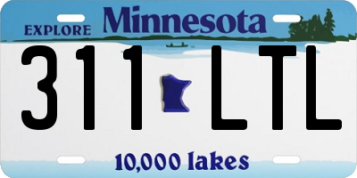 MN license plate 311LTL