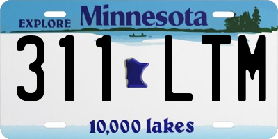 MN license plate 311LTM