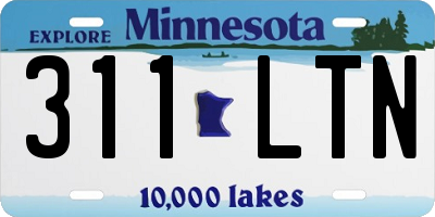 MN license plate 311LTN