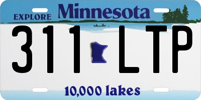 MN license plate 311LTP