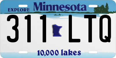 MN license plate 311LTQ