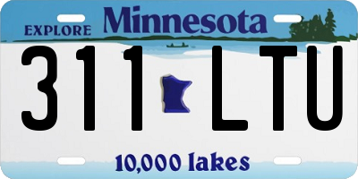 MN license plate 311LTU