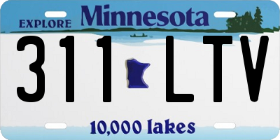 MN license plate 311LTV