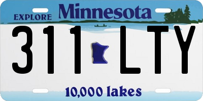 MN license plate 311LTY