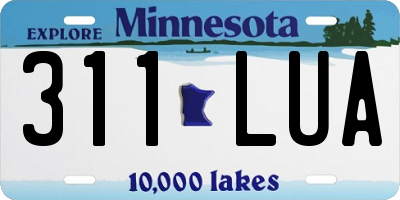 MN license plate 311LUA