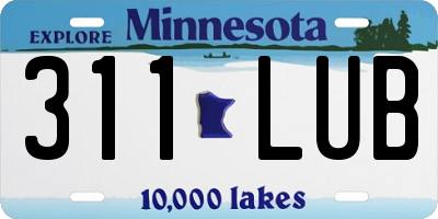 MN license plate 311LUB