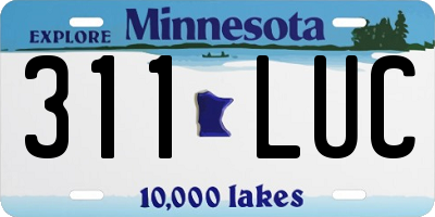 MN license plate 311LUC