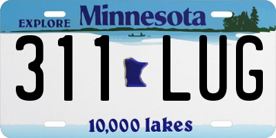 MN license plate 311LUG
