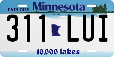 MN license plate 311LUI