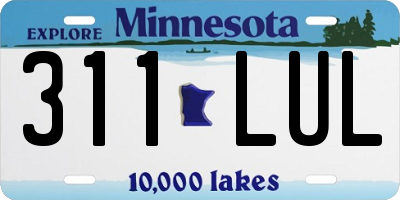 MN license plate 311LUL