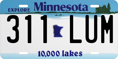 MN license plate 311LUM