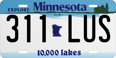 MN license plate 311LUS