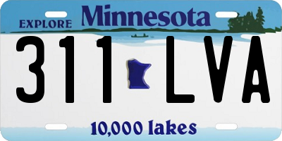 MN license plate 311LVA