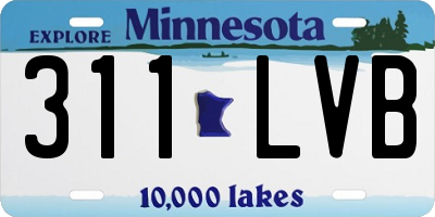 MN license plate 311LVB