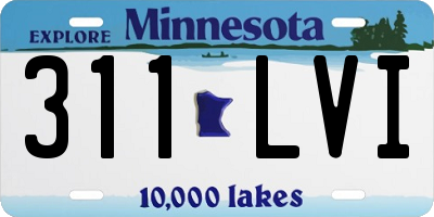 MN license plate 311LVI
