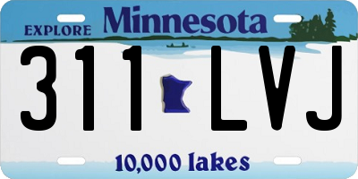 MN license plate 311LVJ