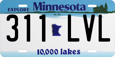 MN license plate 311LVL