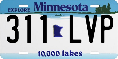 MN license plate 311LVP