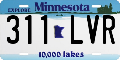 MN license plate 311LVR