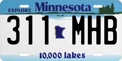 MN license plate 311MHB