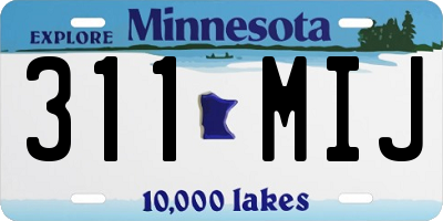 MN license plate 311MIJ