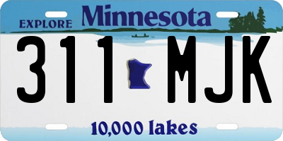 MN license plate 311MJK