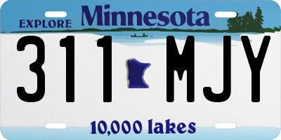 MN license plate 311MJY