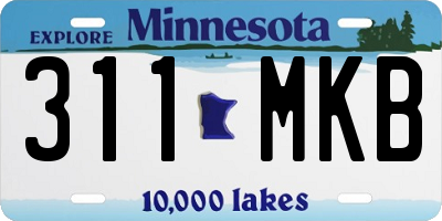 MN license plate 311MKB