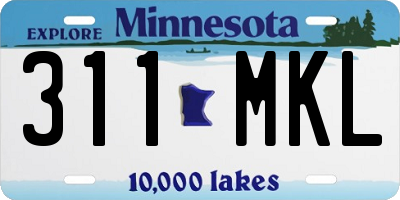 MN license plate 311MKL