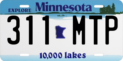 MN license plate 311MTP