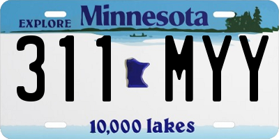 MN license plate 311MYY