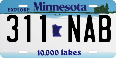 MN license plate 311NAB