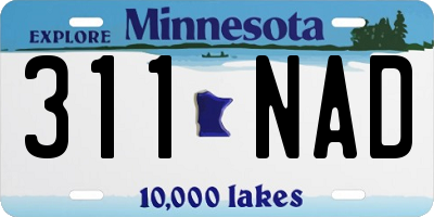 MN license plate 311NAD